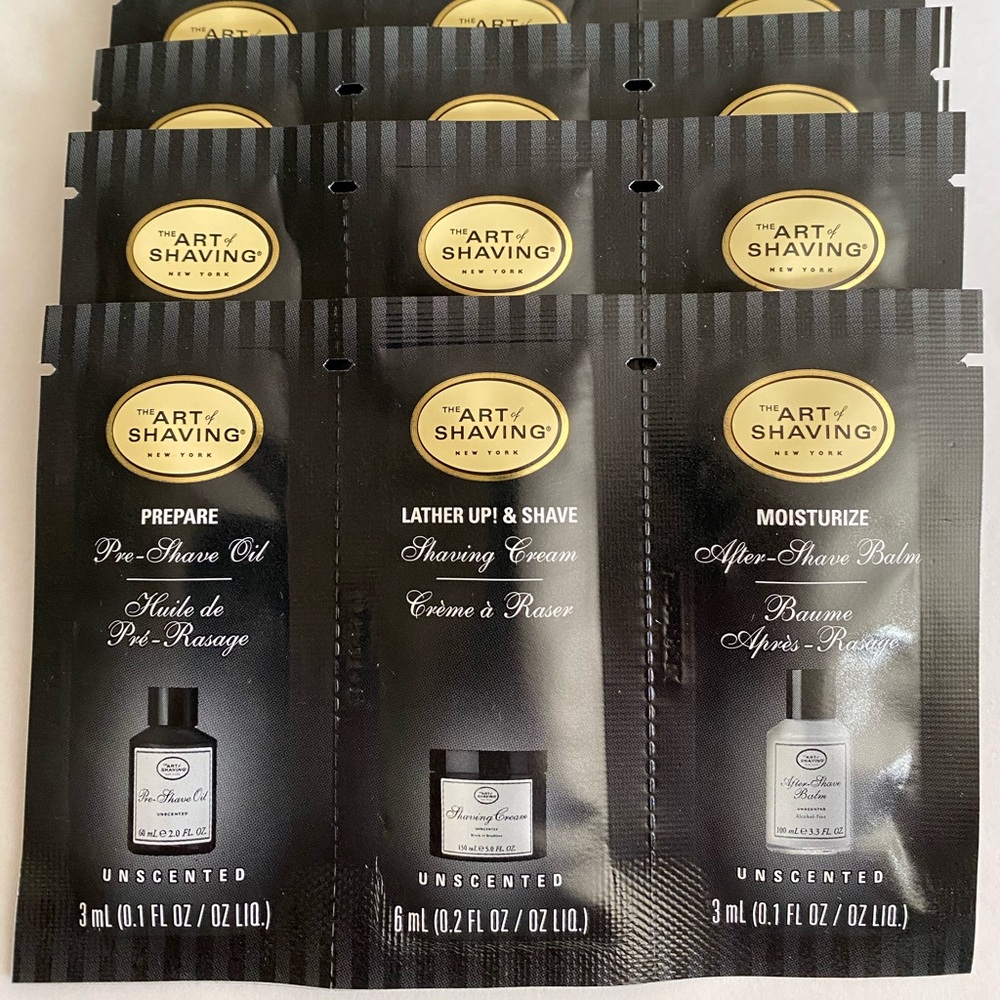 The Art Of Shaving 3 Step Samples Unscented-5 Pack
